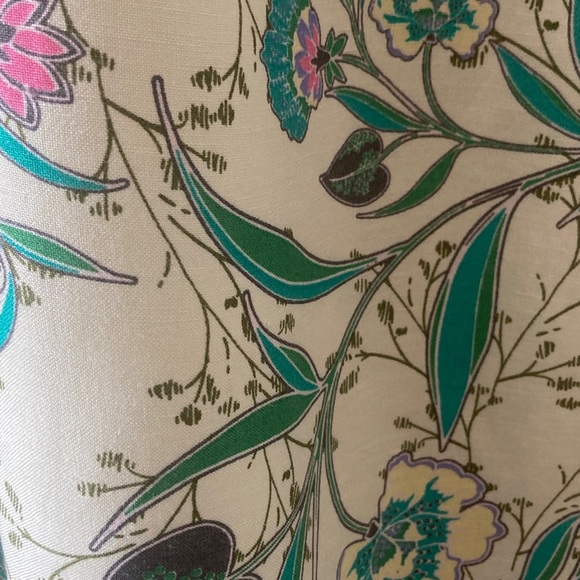 LOFT Green and Pink Floral Long Sleeve Dress - Picture 3 of 5